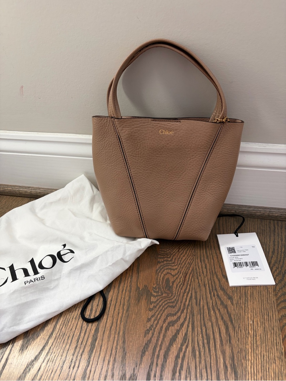 Chloé Small Pebbled Leather Shoulder Bag in Woodrose